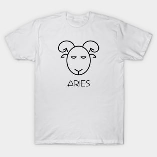 Aries Doodle Line Art T-Shirt